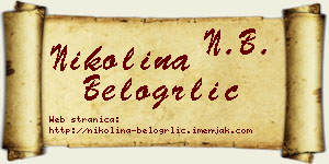 Nikolina Belogrlić vizit kartica